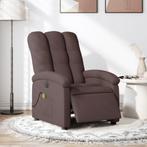 vidaXL Massagestoel elektrisch verstelbaar stof donkerbruin, Huis en Inrichting, Fauteuils, Verzenden, Nieuw