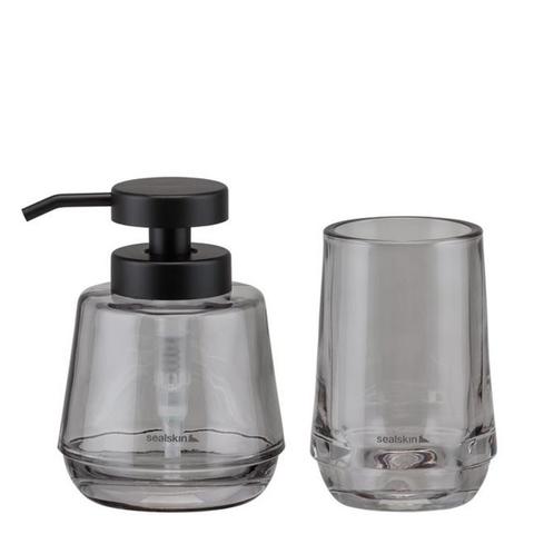Badkamerset - Zeepdispenser 380 ml / Tandenborstelbeker, Doe-het-zelf en Verbouw, Sanitair, Ophalen of Verzenden