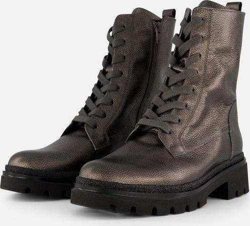 Gabor - Maat 41 - Veterboots zilver Leer, Kleding | Dames, Schoenen, Verzenden