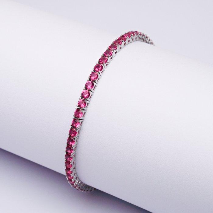 Zonder Minimumprijs - Armband Zilver - 4.75ct. tw. Robijn -, Sieraden, Tassen en Uiterlijk, Armbanden