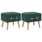 vidaXL Nachtkastjes 2 st 40x35x40 cm fluweel groen, Huis en Inrichting, Slaapkamer | Nachtkastjes, Overige materialen, Minder dan 45 cm