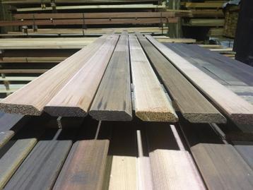 Western Red Cedar– lamellen - open gevel – rhombus, 15x58 mm beschikbaar voor biedingen