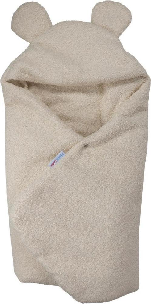 MamaLoes Teddy Boucle Naturel Multifunctioneel Wikkeldeken, Kinderen en Baby's, Autostoeltjes, Nieuw, Verzenden