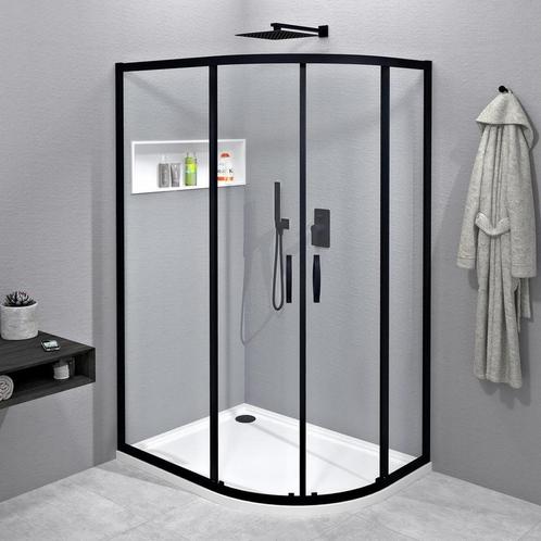 Douchecabine Gelco Sigma Simply Black Kwartrond 100x80x190, Doe-het-zelf en Verbouw, Sanitair, Douche, Nieuw, Ophalen of Verzenden