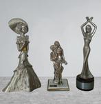 Figuur - Stile raffinato Arte Nouveau (3) - Peltro,, Antiek en Kunst, Curiosa en Brocante