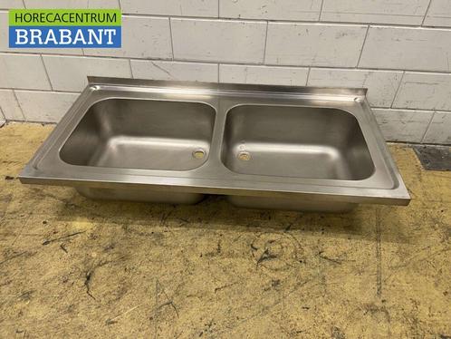 RVS Spoelblad Dubbele spoelbakken 140 x 70 cm Horeca, Zakelijke goederen, Horeca | Keukenapparatuur, Nieuw zonder verpakking, Ophalen of Verzenden