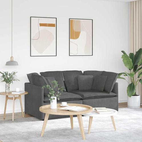 vidaXL Modulaire bank met kussens corduroy stof donkergrijs, Huis en Inrichting, Banken | Bankstellen, Nieuw, Stof, Verzenden