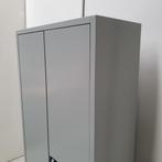 Stalen 2-deurs kast grijs 180x80x38 cm