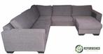 Refurbished 6-zits hoekbank donkergrijs met 6mnd garantie!, Huis en Inrichting, Banken | Bankstellen, Gebruikt, Hoekbank, 300 cm of meer