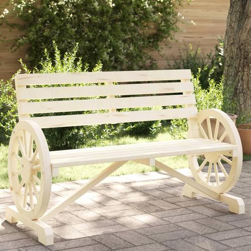 vidaXL Tuinbankje 2-zits massief vurenhout, Tuin en Terras, Tuinsets en Loungesets, Nieuw, Hout, Verzenden