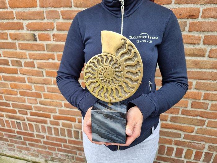 sculptuur, Bronze Ammonite Cast - 30 cm - Brons, Marmer, Antiek en Kunst, Kunst | Designobjecten