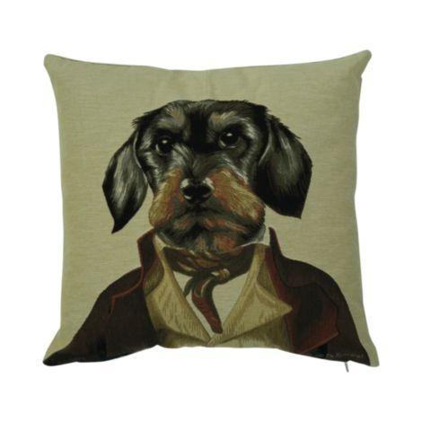 gobelin kussen aristo graaf teckel 45x45cm, Huis en Inrichting, Woonaccessoires | Overige, Verzenden