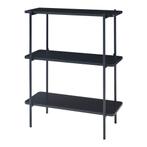 Boekenkast Samnanger open kast 100x80x34 cm zwart [en.casa], Huis en Inrichting, Kasten | Boekenkasten, Verzenden, Nieuw
