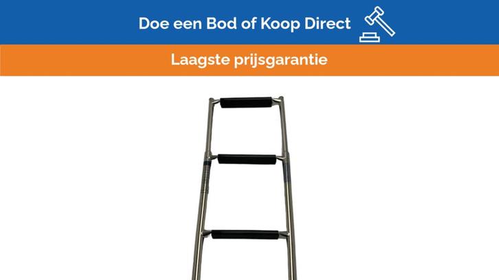 Bieden: Stainless Steel 3-Steps Bathing Ladder for Quicksil, Watersport en Boten, Bootonderdelen, Dekbeslag, Nieuw, Zeilboot of Motorboot