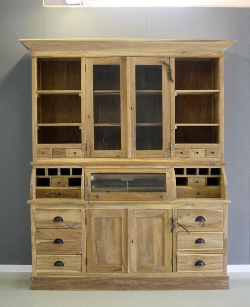 Grutterskast van teakhout, 180cm breed, direct leverbaar, Huis en Inrichting, Kasten | Buffetkasten, 25 tot 50 cm, Met lade(s)