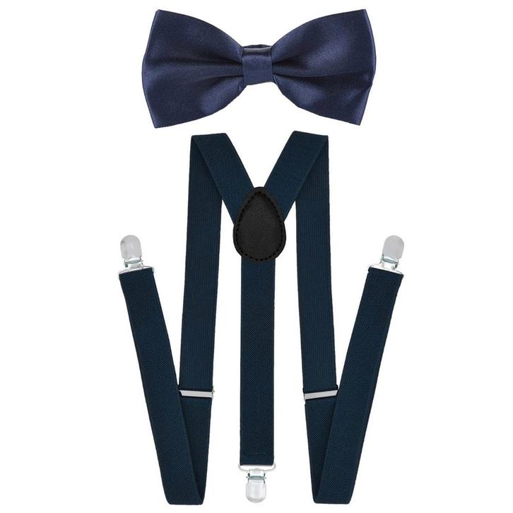 Fako Fashion - Bretels Met Vlinderstrik - Effen - 100cm -, Kleding | Heren, Stropdassen, Verzenden
