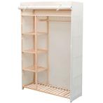vidaXL Kledingkast stof en grenenhout 110x40x170 cm, Huis en Inrichting, Kasten | Kledingkasten, Verzenden, Nieuw