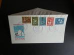 Nederland 1954 - Kinderzegels op FDC gewist adres - NVPH e, Gestempeld