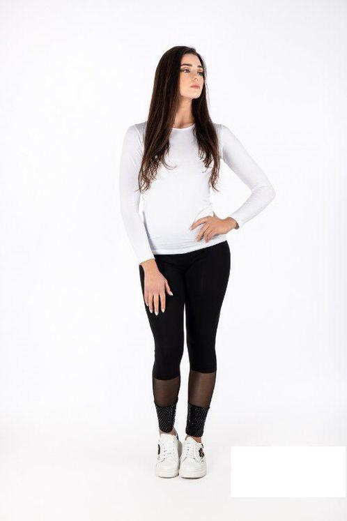 Italiaanse moderne katoenen legging met tule en pailletten, Kleding | Dames, Broeken en Pantalons