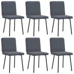 vidaXL Eetkamerstoelen 6 st fluweel donkergrijs, Verzenden, Nieuw, Grijs