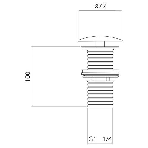 Wastafel Afvoerplug Differnz Always Open 10 cm Mat Goud, Doe-het-zelf en Verbouw, Sanitair, Ophalen of Verzenden