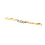 Gouden broche met diamant | 0,26 ct. (kanonsluiting), Sieraden, Tassen en Uiterlijk, Broches, Gebruikt, Overige kleuren, Ophalen of Verzenden