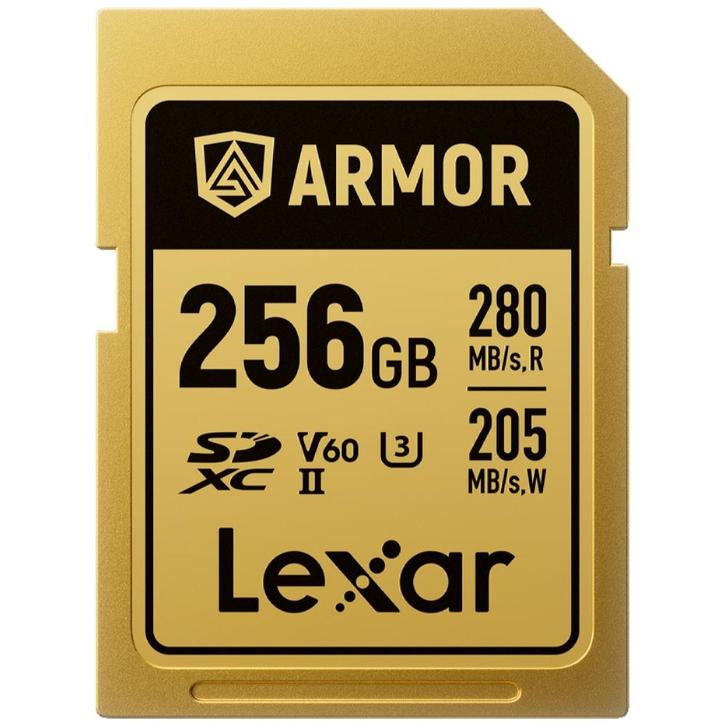 Lexar SDXC Pro Gold Series ARMOR UHS-II 256GB V60, Audio, Tv en Foto, Fotografie | Geheugenkaarten, Overige typen, Nieuw, Ophalen of Verzenden