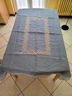 Haaktafelkleed in het midden en aan de randen, blauw. -, Antiek en Kunst, Antiek | Kleden en Textiel