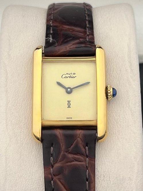 Cartier - Tank Must de Cartier Ivory Lemoncello Dial -, Sieraden, Tassen en Uiterlijk, Horloges | Heren