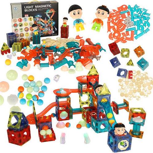 Magnetische Knikkerbaan XXL – 202 Stuks Knikkerbaan Met, Kinderen en Baby's, Speelgoed | Overig, Ophalen of Verzenden