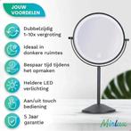 2dekans | Mirlux Make-Up Spiegel met LED-Verlichting – 10x, Ophalen of Verzenden, Zo goed als nieuw