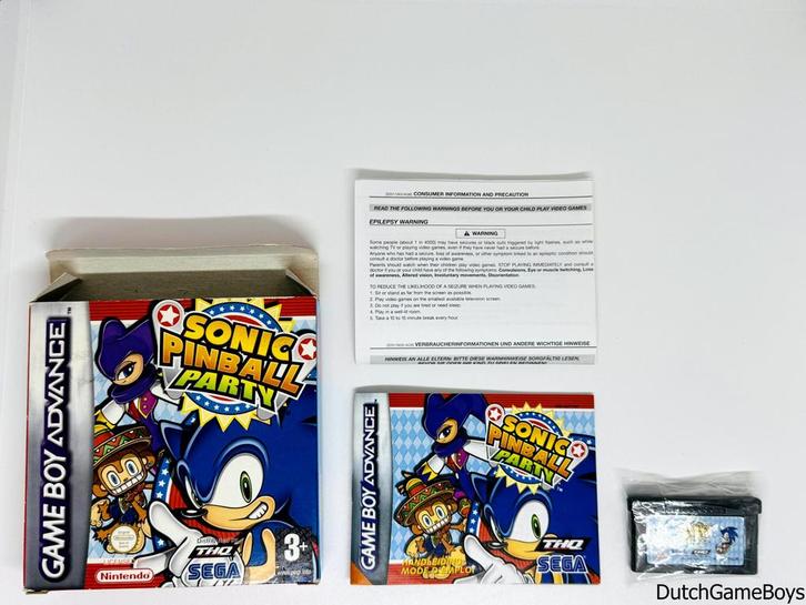 Gameboy Advance / GBA - Sonic Pinball Party - FAH, Spelcomputers en Games, Games | Nintendo Game Boy, Gebruikt, Verzenden