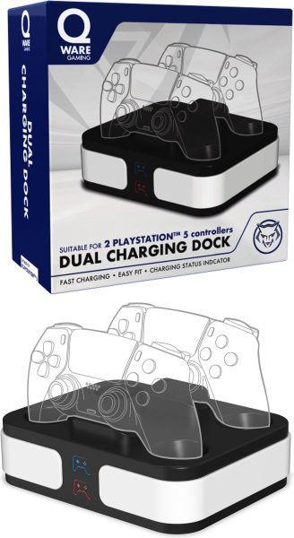 Qware Dual Charging Dock-Zwart / Wit (PlayStation 5), Spelcomputers en Games, Spelcomputers | Sony PlayStation Consoles | Accessoires