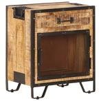 vidaXL Nachtkastje 43x30x51 cm massief ruw mangohout, Huis en Inrichting, Minder dan 45 cm, Verzenden, Nieuw, Minder dan 55 cm