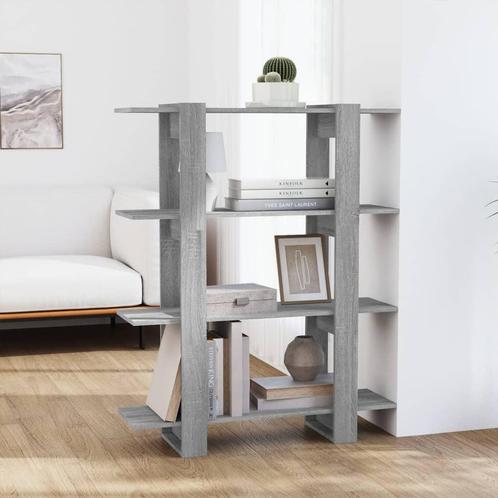 vidaXL Boekenkast/kamerscherm 100x30x123,5 cm grijs sonoma, Huis en Inrichting, Kasten | Boekenkasten, 25 tot 50 cm, Nieuw, Overige houtsoorten