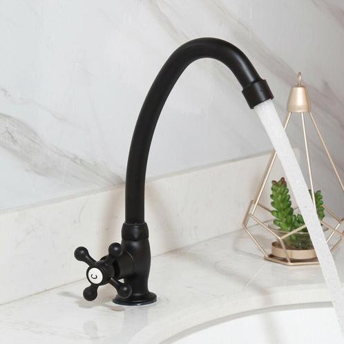 Mooie zwarte koud water kraan, Doe-het-zelf en Verbouw, Sanitair, Kraan, Nieuw, Verzenden