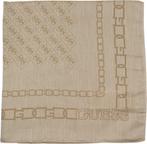 Guess Kefiah 125x125 Dames Vierkantje Sjaal - Latte Logo - O, Verzenden, Nieuw