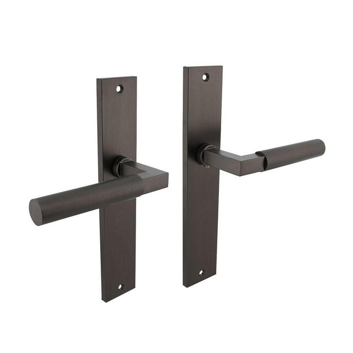 Intersteel Deurkruk Bau-Stil op schild blind - antraciet, Doe-het-zelf en Verbouw, Hang- en Sluitwerk, Nieuw, Verzenden