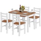 TRUUSK Eetgroepset, Eettafel, 4 Stoelen, Eetkamerset, Grenen, Verzenden, Nieuw