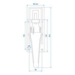ProPlus Spansluiting voor trailers - verzinkt - 270 x 80 mm, Ophalen of Verzenden, Nieuw
