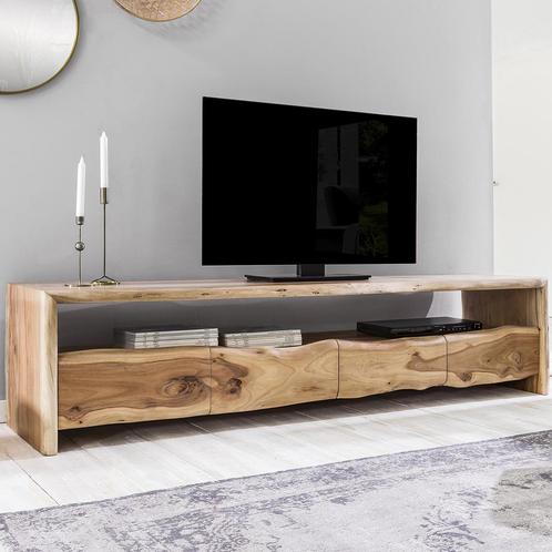 *WOONWINKEL* Boomstam Tv-meubel Met Lades 190 Cm, Huis en Inrichting, Kasten | Televisiemeubels, Nieuw, Verzenden