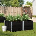 vidaXL Plantenbak 150x100 cm massief grenenhout zwart, Tuin en Terras, Bloembakken en Plantenbakken, Verzenden, Nieuw, Hout