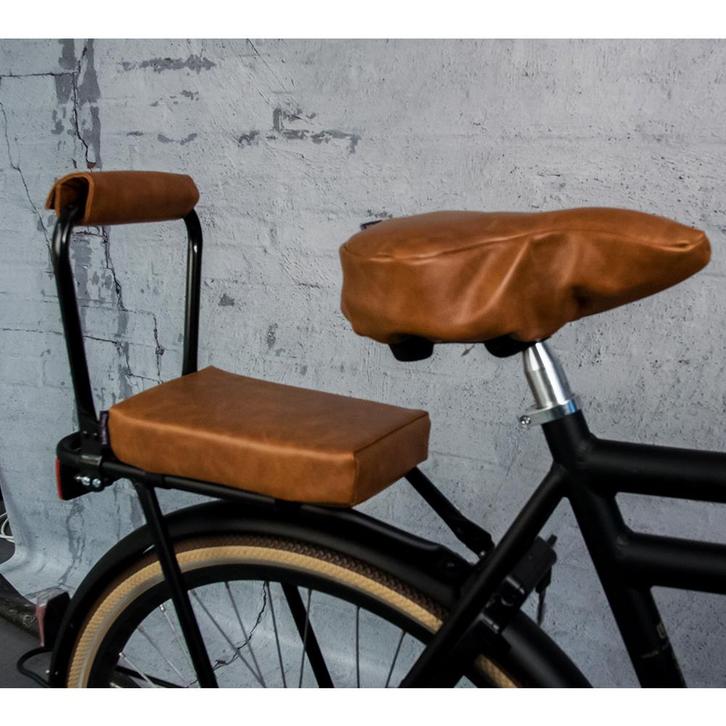 Ohmiomine Bagagedragerkussen Fietskussen Leather Look Cognac, Fietsen en Brommers, Fietsaccessoires | Fietsstoeltjes, Nieuw, Verzenden