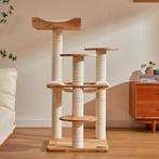 Houten kattenklimrek - krabpaal met hangmat en kattenmand, Verzenden, Nieuw