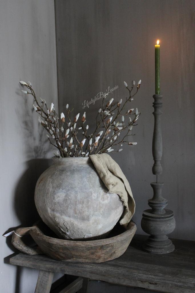 Aura Peeperkorn authentieke stenen waterpot -maat S, Huis en Inrichting, Woonaccessoires | Vazen, Nieuw, Ophalen of Verzenden