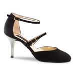 Dames Dansschoen Dichte Neus - Hoge Hak 8 cm - Zwart Suede -, Verzenden, Nieuw