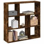 vidaXL Kamerscherm / boekenkast 102x29x103,5 cm hout gerookt, Huis en Inrichting, Kasten | Boekenkasten, Verzenden, Nieuw, Overige houtsoorten
