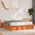 vidaXL Bedframe met Opbergruimte en Liftfunctie, Wasbruin,, Huis en Inrichting, Slaapkamer | Bedden, Verzenden, Nieuw, Bruin, Hout