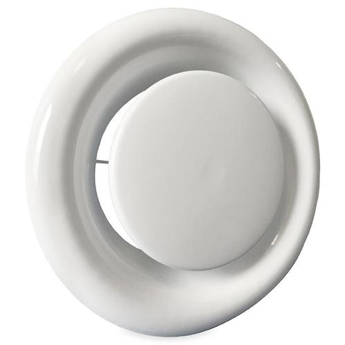 Rooster/ventiel (afzuiging) Ø 80mm staal - wit - MET VEER, Doe-het-zelf en Verbouw, Ventilatie en Afzuiging, Nieuw, Verzenden