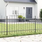 vidaXL Tuinhek met boog 10,2x1 m staal grijs, Verzenden, Nieuw, IJzer